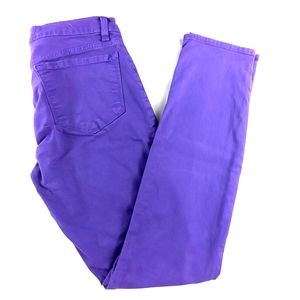 J BRAND skinny straight leg pants joker Halloween purple women's size 27